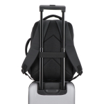Zaino per laptop in pelle sintetica con fascia per trolley 15,6'' color nero sesta vista