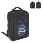 Zaino per laptop in pelle sintetica con fascia per trolley 15,6''