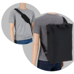 Zaino per laptop convertibile in tracolla con cinghia regolabile 15,6'' color nero sesta vista