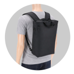 Zaino per laptop convertibile in tracolla con cinghia regolabile 15,6'' color nero settima vista