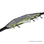 Marsupio riflettente per corridori con zip e retro in rete color grigio quarta vista