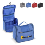 Necessaire in plastica riciclata con gancio interno per appenderlo e maniglia