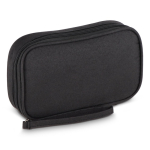 Astuccio organizer compatto per accessori tecnologici color nero seconda vista