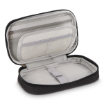 Astuccio organizer compatto per accessori tecnologici color nero quarta vista