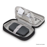 Astuccio organizer compatto per accessori tecnologici color nero quinta vista