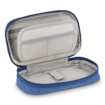 Astuccio organizer compatto per accessori tecnologici color blu quarta vista