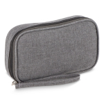 Astuccio organizer compatto per accessori tecnologici color grigio seconda vista