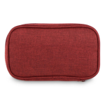 Astuccio organizer compatto per accessori tecnologici color rosso scuro terza vista