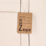 Borsa da viaggio in cotone e fibre riciclate con manici corti e lunghi color beige sesta vista