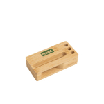 Supporto multifunzionale in bambù naturale con amplificatore acustico vue 1