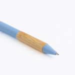 Penna a sfera con clip traslucida e impugnatura in bambù, inchiostro nero vue 2