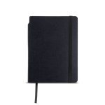 Blocco A5 in pelle sintetica riciclata con copertina flessibile, pagine lisce color nero vue 11