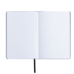 Blocco A5 in pelle sintetica riciclata con copertina flessibile, pagine lisce vue 3