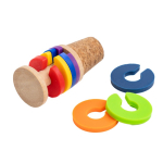 Tappo in sughero per bottiglia con anelli colorati segnabicchiere vue 2