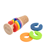 Tappo in sughero per bottiglia con anelli colorati segnabicchiere vue d'impression