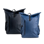 Zaino roll-top con rivestimento in PU e tasca per portatile da 15,6'' vue avec plusieurs couleurs