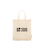 Borsa con manici corti in cotone riciclato e plastica riciclata 140 g/m² vue d'impression