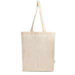 Borsa in cotone e plastica riciclati con soffietto 140 g/m² color beige