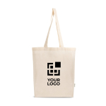 Borsa in cotone e plastica riciclati con soffietto 140 g/m² vue d'impression