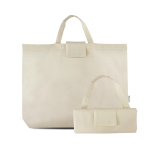 Borsa della spesa pieghevole in cotone e plastica riciclati 140 g/m² vue 2