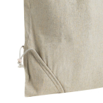 Borsa pieghevole in cotone riciclato mélange con manici lunghi 150 g/m² vue 1