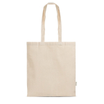 Borsa shopper con manici lunghi in materiale ecologico 140 g/m² color beige