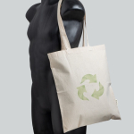 Borsa shopper con manici lunghi in materiale ecologico 140 g/m²