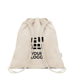 Zaino a coulisse in cotone e plastica riciclati 140 g/m2 vue d'impression