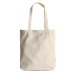 Borsa in cotone e plastica riciclati con manici da 310 g/m² color beige