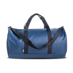 Borsa sportiva o da weekend resistente con rivestimento in pelle sintetica color blu mare