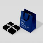 Borsa di carta premium con finitura opaca e manici in tessuto resistente 4kg vue 2