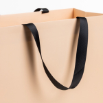 Borsa di carta premium con finitura opaca e manici in tessuto resistente 4kg vue 1