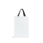 Borsa di carta premium con finitura opaca e manici in tessuto resistente 7kg color bianco