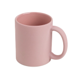 Tazza in ceramica opaca per sublimazione con interno lucido 325 ml color rosa chiaro vue 1