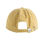 Cappellino vintage destrutturato a 6 pannelli in cotone 250 g/m2 color giallo chiaro vue detaillée 2