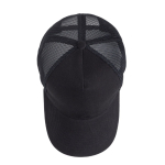 Cappellino trucker a 5 pannelli con chiusura snapback e visiera curva 250 g/m2 color nero vue 3