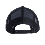 Cappellino trucker a 5 pannelli con chiusura snapback e visiera curva 250 g/m2 color nero vue detaillée 2