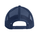 Cappellino trucker a 5 pannelli con chiusura snapback e visiera curva 250 g/m2 color blu mare vue detaillée 2