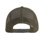 Cappellino trucker a 5 pannelli con chiusura snapback e visiera curva 250 g/m2 color verde oliva vue detaillée 2