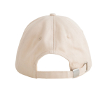 Cappellino da baseball stile dad hat a 6 pannelli in cotone 250 g/m2 color beige vue detaillée 2