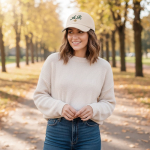 Cappellino da baseball stile dad hat a 6 pannelli in cotone 250 g/m2 vue d'ambiance