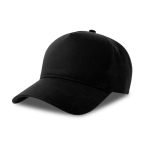 Cappellino da baseball strutturato a 5 pannelli con chiusura in velcro color nero vue 11