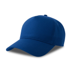 Cappellino da baseball strutturato a 5 pannelli con chiusura in velcro color blu reale