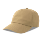 Cappellino dad hat ecologico a 5 pannelli con visiera ReTraze® color cachi