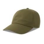 Cappellino dad hat ecologico a 5 pannelli con visiera ReTraze® color verde oliva