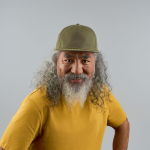 Cappellino destrutturato a 5 pannelli con visiera piatta riciclata ReTraze® vue 4