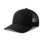 Cappellino trucker ecologico a 5 pannelli con protezione solare UPF50 color nero vue 11