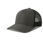 Cappellino trucker ecologico a 5 pannelli con protezione solare UPF50 color grigio scuro