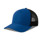 Cappellino trucker ecologico a 5 pannelli con protezione solare UPF50 color blu reale