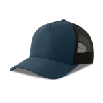 Cappellino trucker ecologico a 5 pannelli con protezione solare UPF50 color blu mare